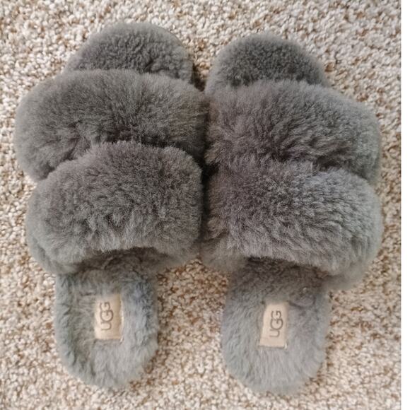 UGG Maxi Curly Scuffetta Sheepskin Slide Slippers 1130837 Women’s 8 - Picture 1 of 11